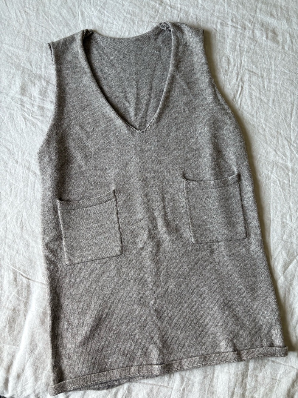 Taupe Knit Mini Dress